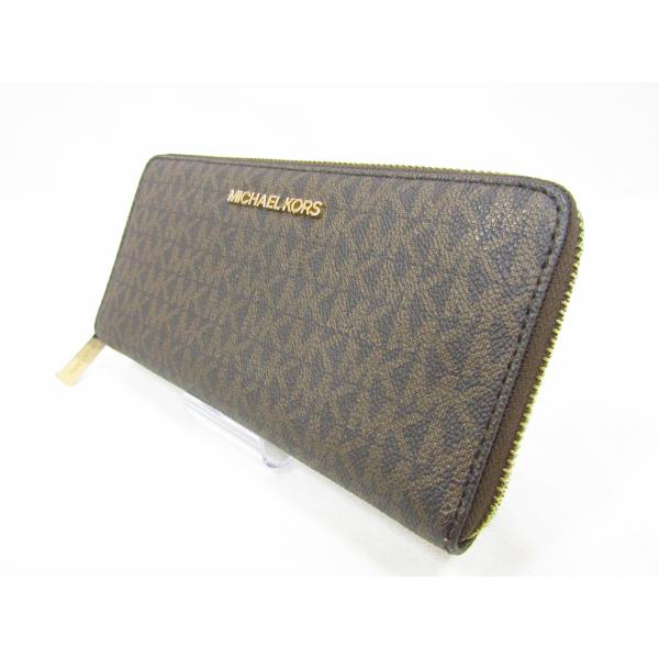 MICHAEL KORS（マイケルコース） 総柄 MKシグネチャー ラウンドジップ