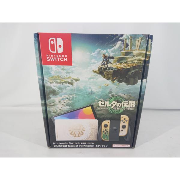 Nintendo Switch 本体 ゼルダ付き 美品 初期化済み Nintendo Switch 有機ELモデル ゼルダの伝説 ティアーズ オブ ザ