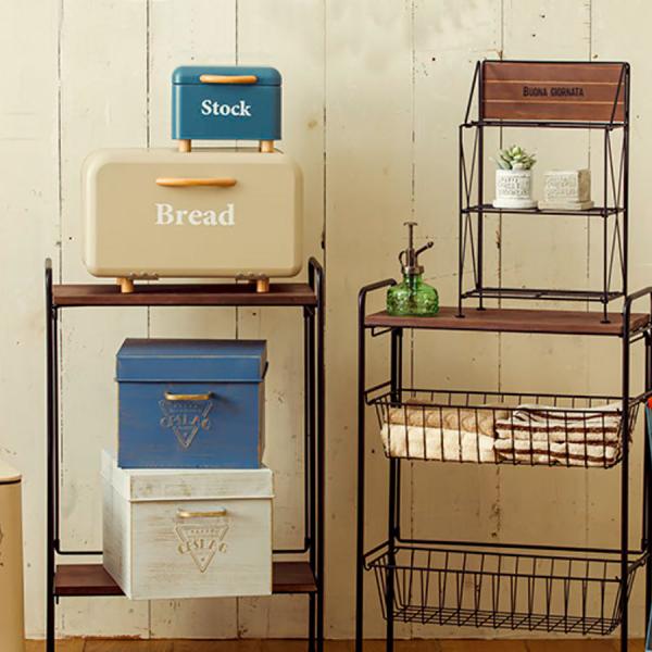 脚付きブレッドケース ボワット・ボックス 脚と取手の木がリッチ