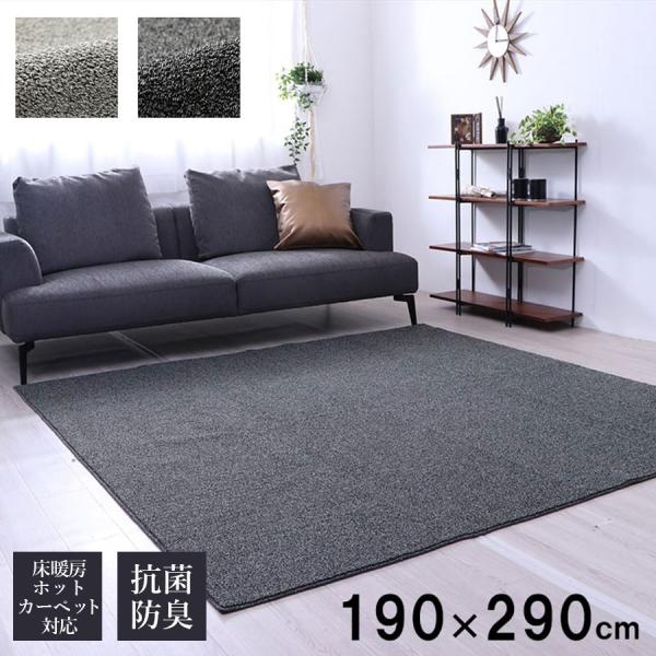 高級感溢れるシックカラーのラグ 抗菌 防臭 クレイド 190×290cm 床暖房