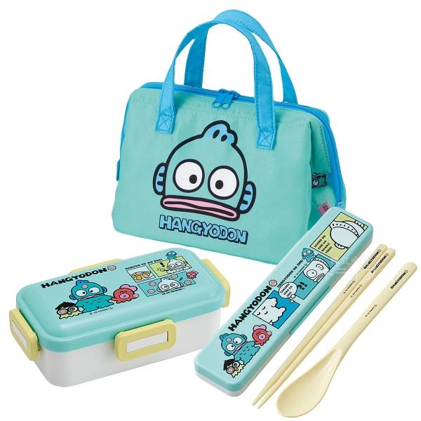 ハンギョドン ４点セット ハンギョドン 抗菌 4点ロックお弁当箱 コンビ がま口型ランチバッグ