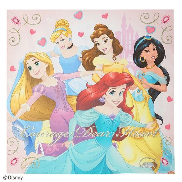 ハンカチ ディズニー プリンセス ハートキラキラ メール便対応品