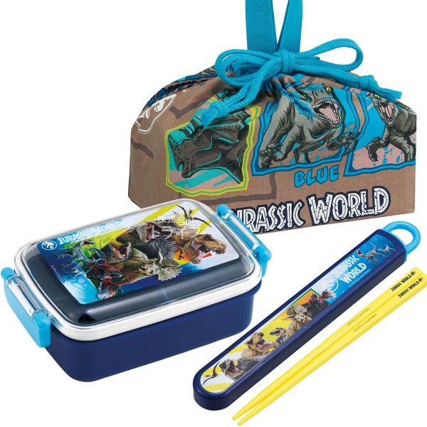 ジュラシックワールド 抗菌 角型お弁当箱 450ml 箸＆箸箱 巾着セット