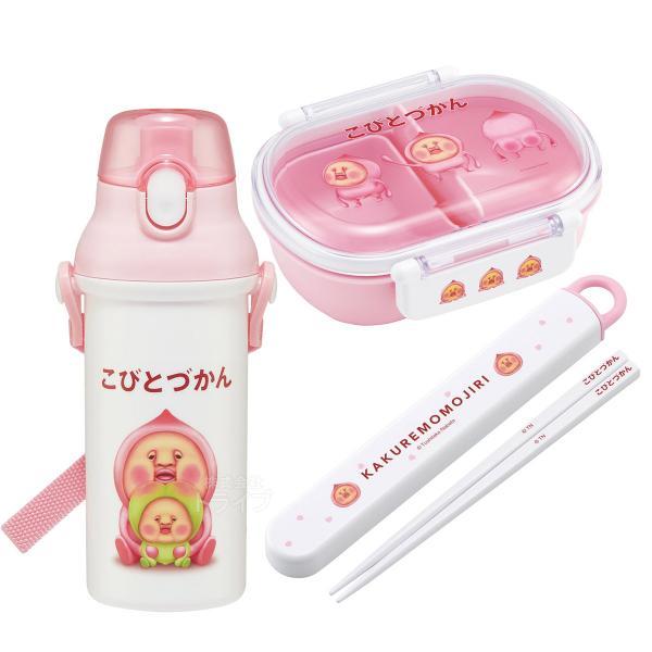 こびとづかん 抗菌 お弁当箱 中子付 360ml 箸＆箸箱 プラ水筒 480ml