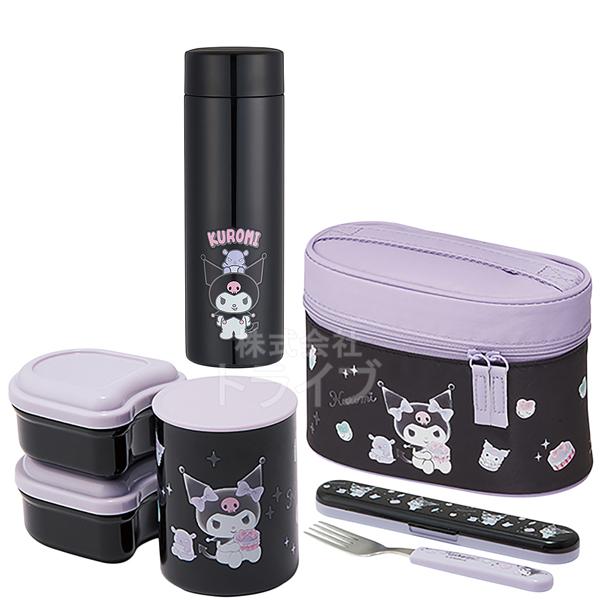 【レア未使用品】ノベルティ☆お弁当用☆保冷&保温ジャーポット5点セット(黒×白) 061-97522_09.jpg 弁当箱・水筒