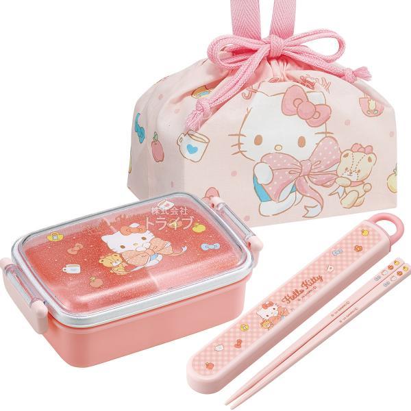 【uu】ハローキティ　お弁当箱　箸 楽天市場】OK【ハローキティ 引フタ トリオセット リボン柄