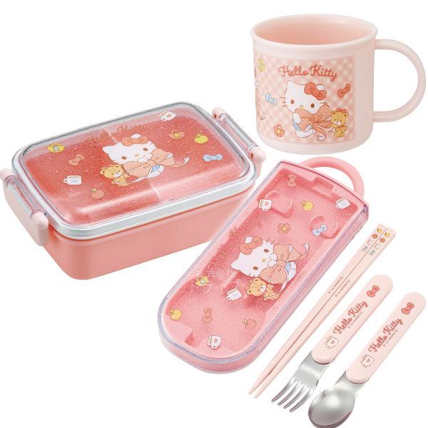 12月上旬入荷予定 ハローキティ ビッグリボン 抗菌 角型お弁当箱 450ml