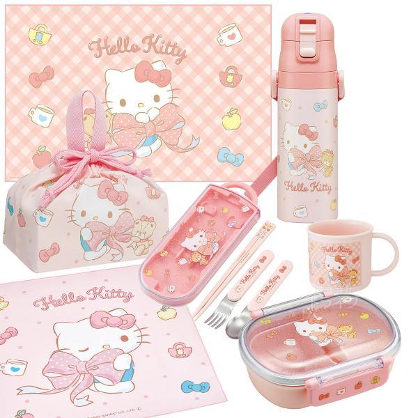 キティ　ランチグッズ　弁当箱　トリオセット　水筒　コップ　クロス　巾着袋　レトロ 楽天市場】【買い物マラソン☆クーポン☆P2倍】 ハローキティ 6