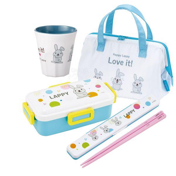 ラヴィット！ ラッピー お買得４点セット 抗菌 ４点ロックお弁当箱 箸＆箸箱 がま口型ランチバッグ タンブラー ４点セット