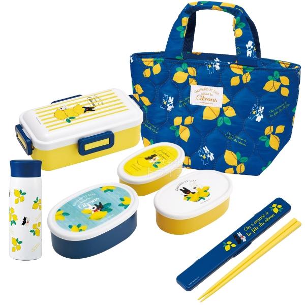 リサとガスパール お買得5点セット 4点ロックお弁当箱650ml 箸＆箸箱