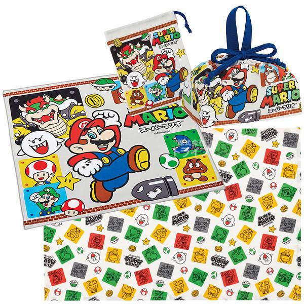 スーパーマリオ コップ袋 巾着袋 ランチクロス ランチョンマット 布