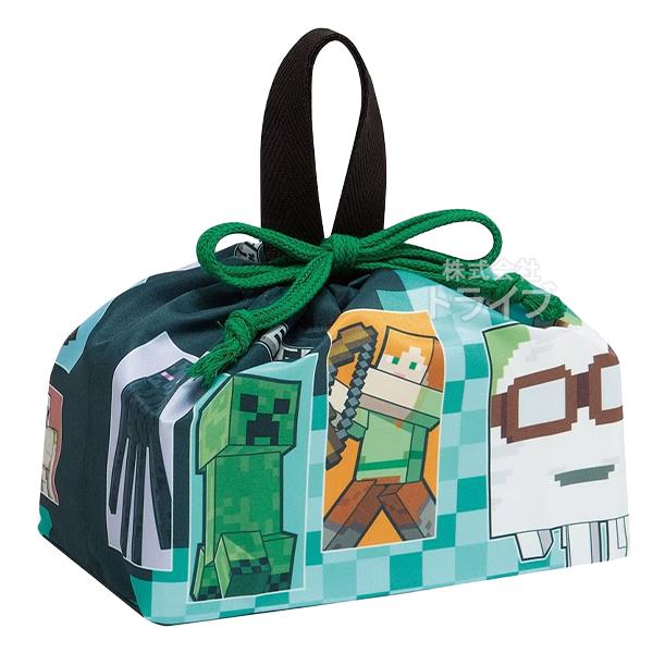入園 巾着袋 お弁当袋 巾着 ランチバッグ 保育園 幼稚園MINECRAFTマイクラゲーム eスポーツ 税込6,600円以上ご注文で送料無料