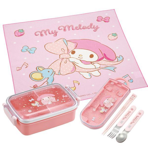 マイメロディ ビッグリボン 抗菌 角型お弁当箱 450ml トリオ ランチ