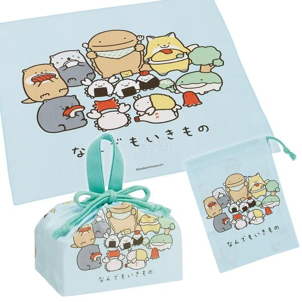 なんでもいきもの コップ袋 巾着袋 ランチクロス 布もの 3点セット