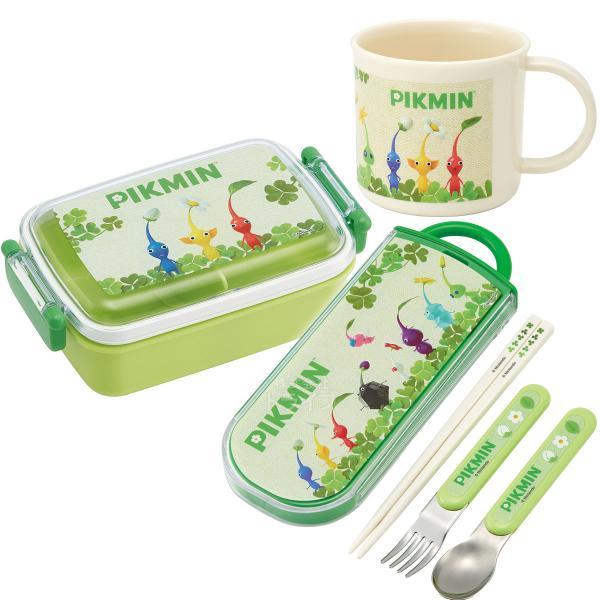 ピクミン 抗菌 角型お弁当箱 450ml トリオ コップセット : おもちゃ