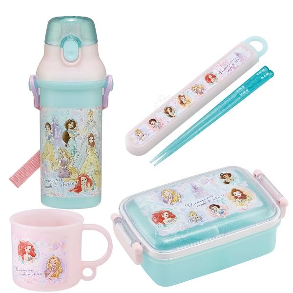 ディズニー プリンセス 25 お買得4点セット 抗菌 角型お弁当箱 450ml 