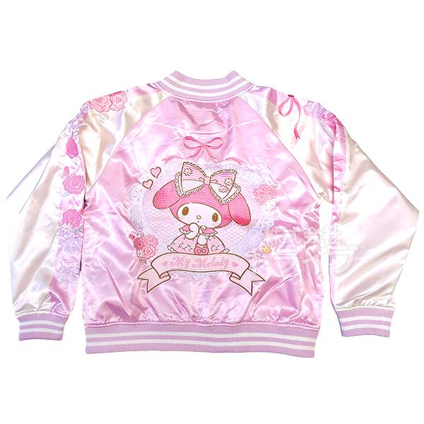 マイメロディ レースピンクローズ スカジャン Lサイズ メンズ レディース ユニセックス 928235 秋冬アイテム マイメロディ レースピンクローズ スカジャン Lサイズ メンズ