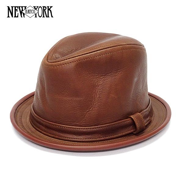 NEW YORK HAT ニューヨーク ビンテージフェドラ 中折れハット　レザー 送料無料 NEW YORK HAT ニューヨークハット 9290 Vintage Leather