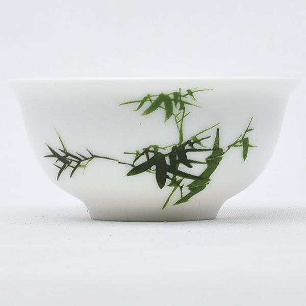 竹の絵柄のスタンダードな形の品茗杯です