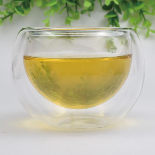 天香茶行 双層小碗【キズなど】 100ml（満水150ml） 耐熱ガラス 中国茶器 ティーカップ 茶杯