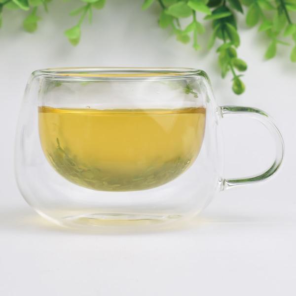 天香茶行 円趣珈琲杯 80ml（満水140ml） 耐熱ガラス 中国茶器 ティーカップ 茶杯
