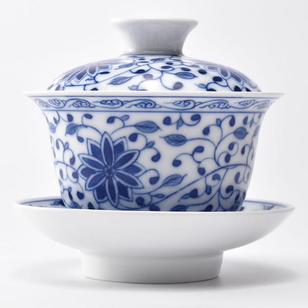 天香茶行 中国茶器 宝相花蓋碗 160ml（満水220ml） : 天香茶行・Yahoo