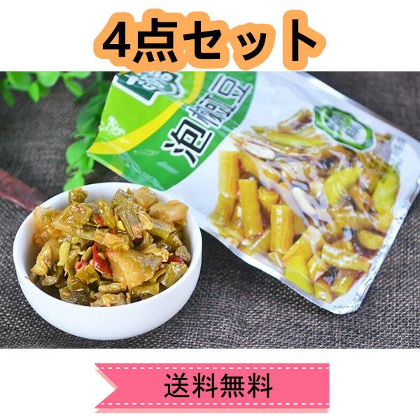 送料無料 代引不可 吉香居 泡椒江豆 4点セット 辛口 漬物 味付けザーサイ おつまみ ササゲインゲン 惣菜 80g中華物産 搾菜 漬物 おつまみ Th100b637 4 天華中華物産店 通販 Yahoo ショッピング