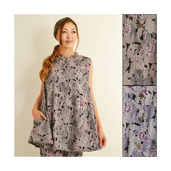サービス価格 お洒落な和柄 レディース ブラウストップ ノースリーブ 重ね着 花柄 夏物セール Buyee Buyee Japanese Proxy Service Buy From Japan Bot Online