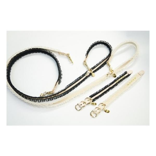 ミントタン minttan オーガンジーフリル カラー&リード セット 小型犬