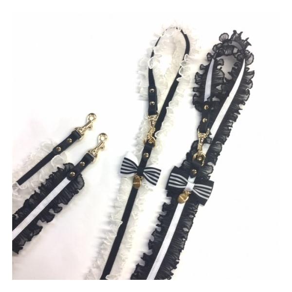 ミントタンminttan カフェ撮影会用リード首輪一体型チョークリード白黒