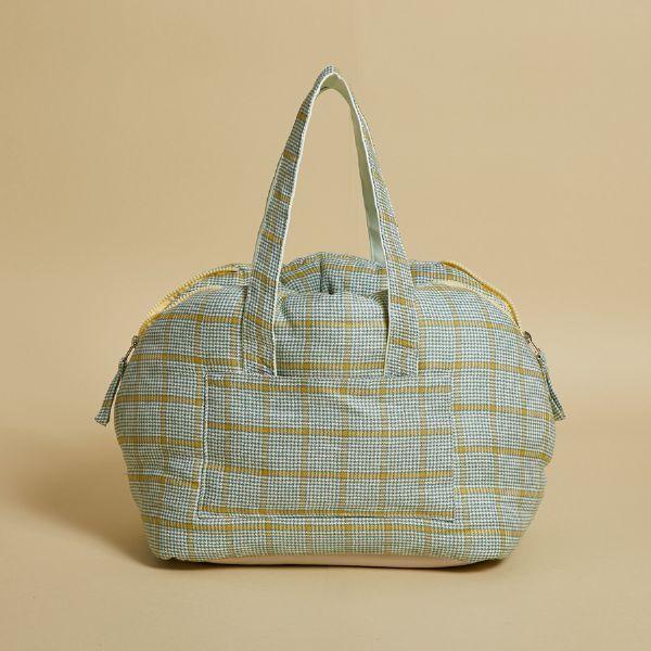 期間限定特別価格 この夏 どこへでも一緒にお出かけできるキャリーバッグです ルイスドッグ 送料無料 セレブ キャリーバッグ ペット 犬用 小型犬 Grand Bag Linenaround Greeny Louisdog 犬用品