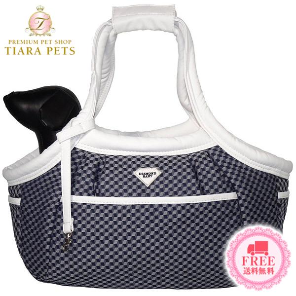 ついに再入荷 ダイヤモンドベイビー Diamond Baby マシュマロ イージー キャリーバッグ ブロックデザイン ネイビー X ホワイト S 小型犬 キャリーバッグ セレブ 時間指定不可 Epesa Bf Com