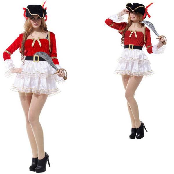 ハロウィン衣装 女海賊 ジャック船長パイレーツオブカリビアン 海賊頭飾り付 大人 女性用 ハロウィン 衣装 コスプレ レディース ガールズ