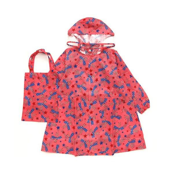 ダディオダディ Daddy Oh Daddy レインコート 手提げ袋付き アメリカ国旗リボン ピンク :mi0448r:Baby Mart TICKTACK 通販 DaddyohDaddy ポンチョ 80cm