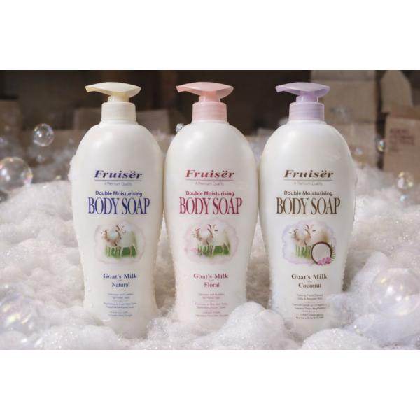 Fruiser Double Moisturing BODY SOAP 1000ml天然保湿成分ヤギミルクを含んだクリーミーな泡が、お肌に潤いを与えながら優しく洗い上げます。1リットル入ってこの価格です！そして、こちらのボディーソープは、ど...