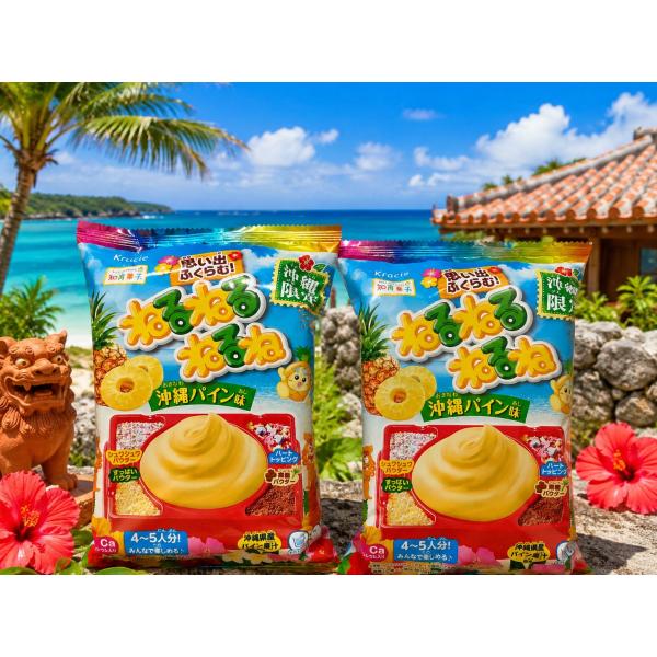 2袋セット 沖縄限定 ねるねるねるね 沖縄パイン味 4〜5人分用 × 2個 知育菓子 お菓子 沖縄土産 ※ご出荷まで最長で1週間前後お時間を頂戴致します