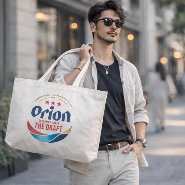 オリオンビール 帆布バッグ Orion 帆布BAG 沖縄限定 オリオン ザ ドラフト 沖縄土産 正規品 トートバッグ ※受注発注の為ご出荷まで1週間前後お時間を頂きます。