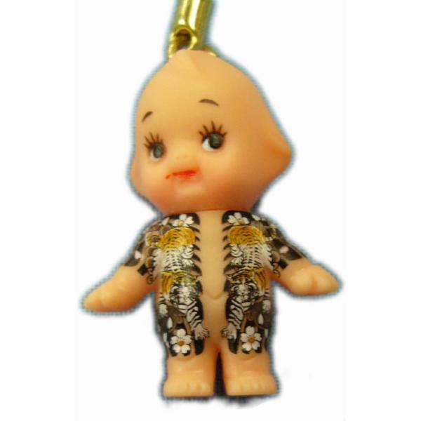 刺青 入れ墨 キューピー Qp 携帯 ストラップ 虎 タトゥ Tatto Qp Tr 和柄と梵字のタイド 通販 Yahoo ショッピング