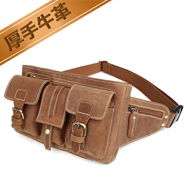 厚手牛革 ウエストバッグ
