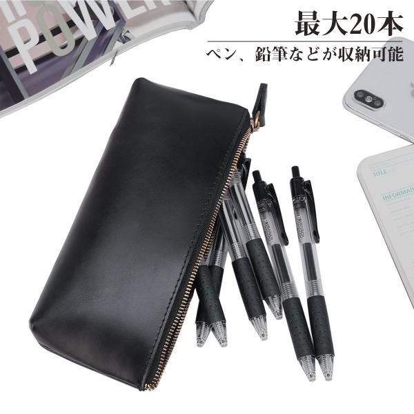 Tiding 光沢感 本革 牛革 メンズ ペンケース ペンポーチ 筆箱 大容量 自立 ブラック プレゼント Buyee Buyee Japanese Proxy Service Buy From Japan Bot Online