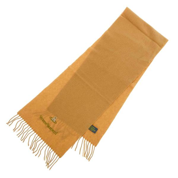 ヴィヴィアンウエストウッド ビッグオーブロゴ キャメル マフラー ヴィヴィアンウエストウッド ビッグオーブロゴ キャメル マフラー