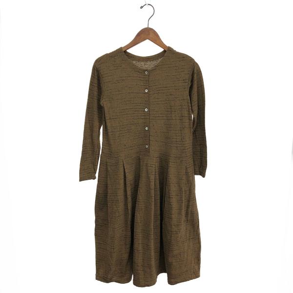 JURGEN LEHL ヨーガンレール コットンウール長袖ワンピース 良好