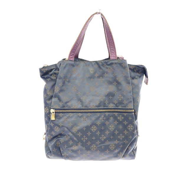 ぶー【新品未使用】russet モノグラム　リュック　ナップサック russet ラシット 2WAYリュック モノグラム ナイロン グレー レディース