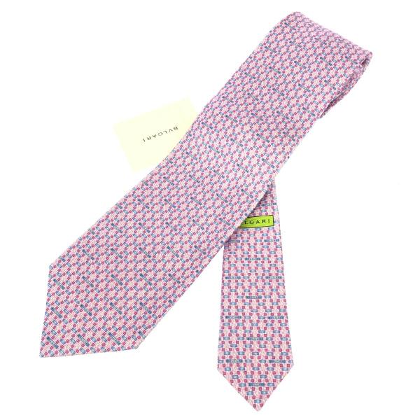 未使用品 BVLGARI ブルガリ ネクタイ ブルー セッテピエゲ Italy製 新品タグ付 BVLGARI ブルガリ ブルー ネクタイ セッテピエゲ 近年