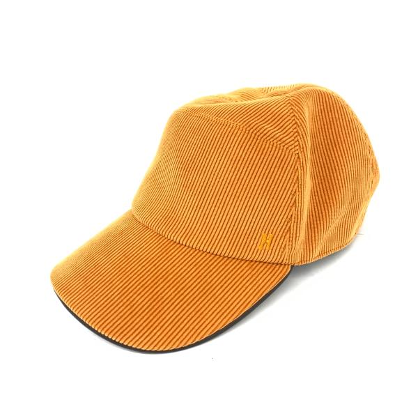 秋冬/HERMES (エルメス) ロゴ刺繍 コーデュロイバケットハット