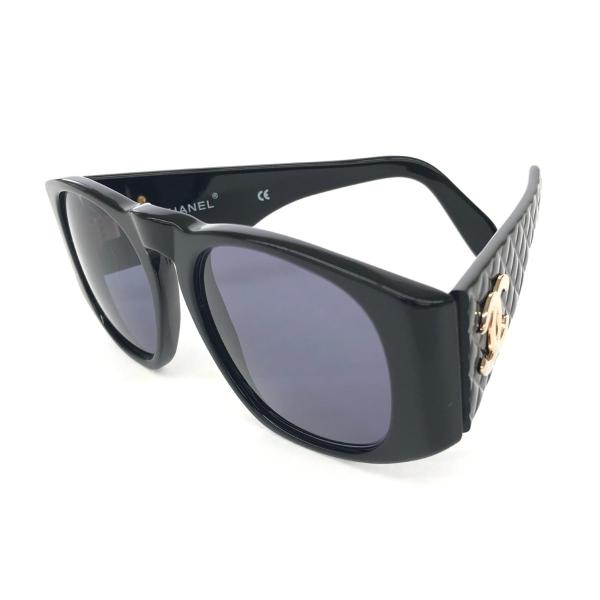 CHANEL シャネル ヴィンテージ サングラス 美品 01450 ブラック CHANEL シャネル ヴィンテージ サングラス 美品 01450 ブラック