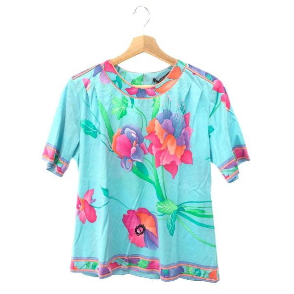 LEONARD レオナール 半袖カットソー 美品 サイズ:M ライトブルー