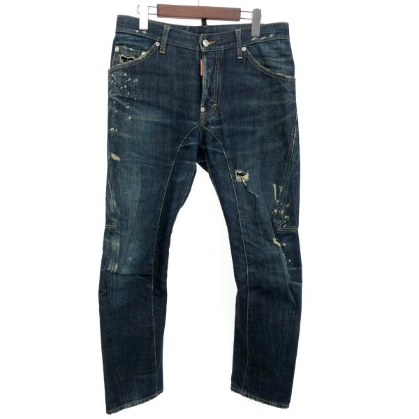 DSQUARED2 ディースクエアード　ダメージ加工デニムパンツ 44 Dsquared2 ディースクエアード デニム パンツ サイズ:44 ブルー メンズ