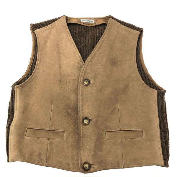 EMPORIO ARMANI エンポリオアルマーニ レザーベスト サイズ:50 EMPORIO ARMANI エンポリオアルマーニ レザーベスト サイズ:50