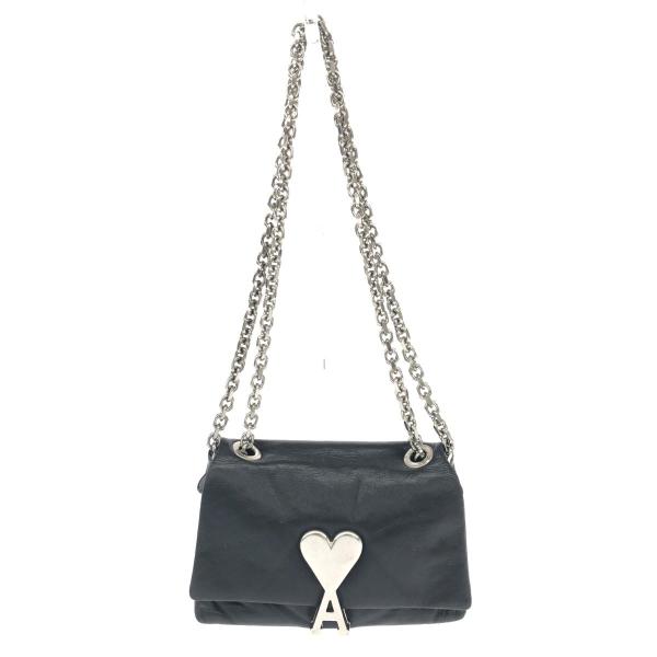 アミパリス AMI Paris テクスチャードレザー ショルダー バッグ